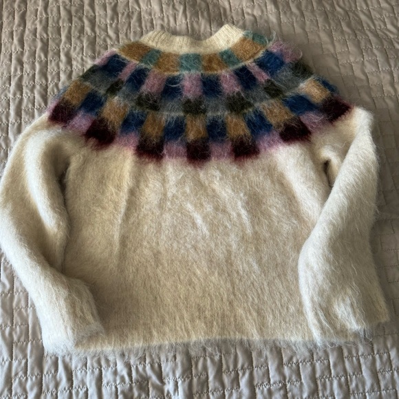 Sold Out NWT Madewell Brushed Checkerboard Fair Isle Sweater, XXS - Picture 5 of 5